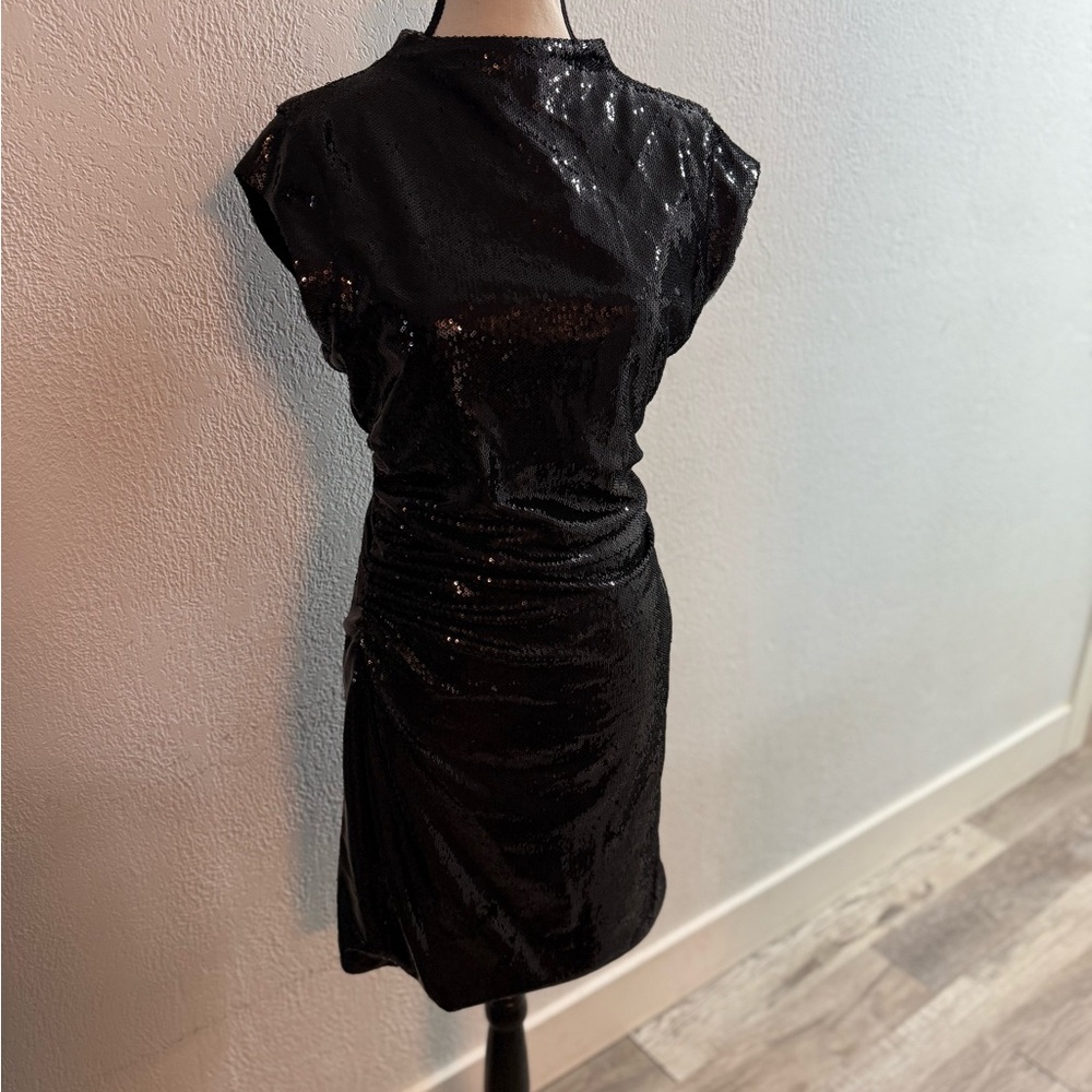 Michael Kors Collection Black Sequin Mini Dress